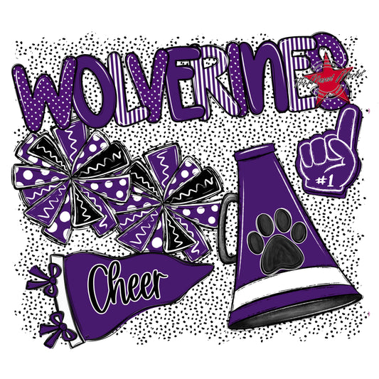 Wolverines Cheer Spirit-Purple