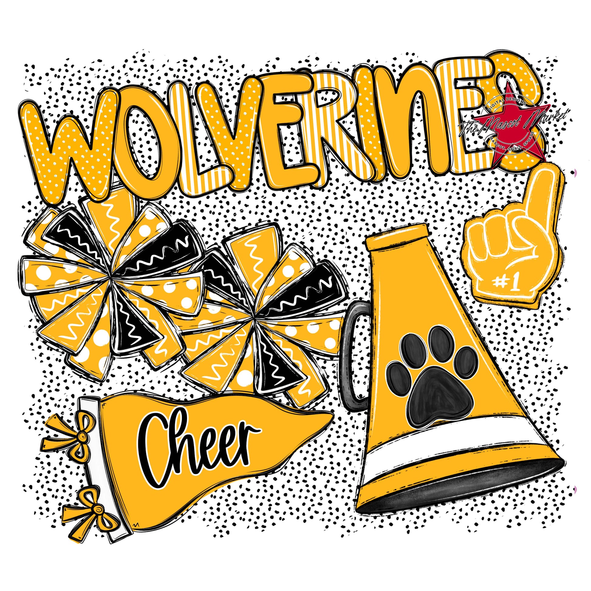 Wolverines Cheer Spirit-Yellow