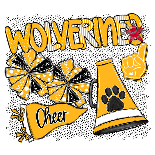 Wolverines Cheer Spirit-Yellow