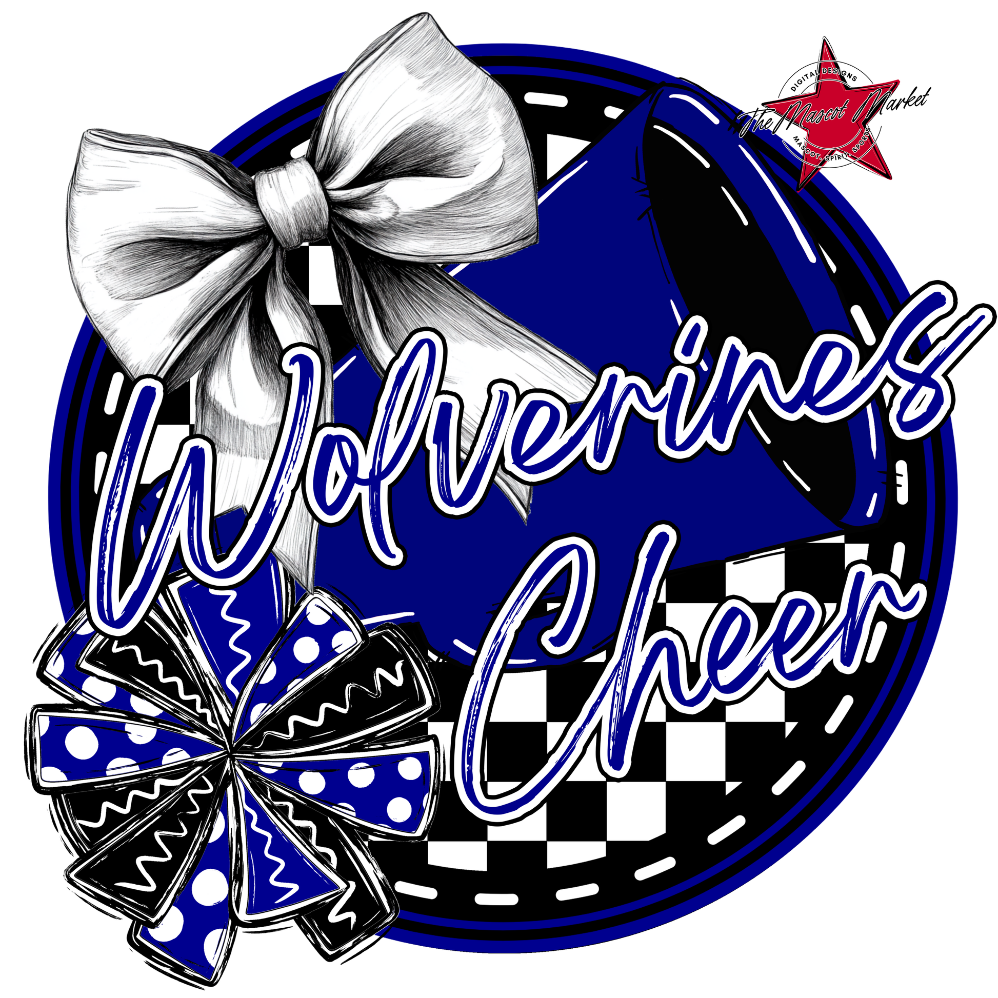 Wolverines Circle Cheer Design-Blue