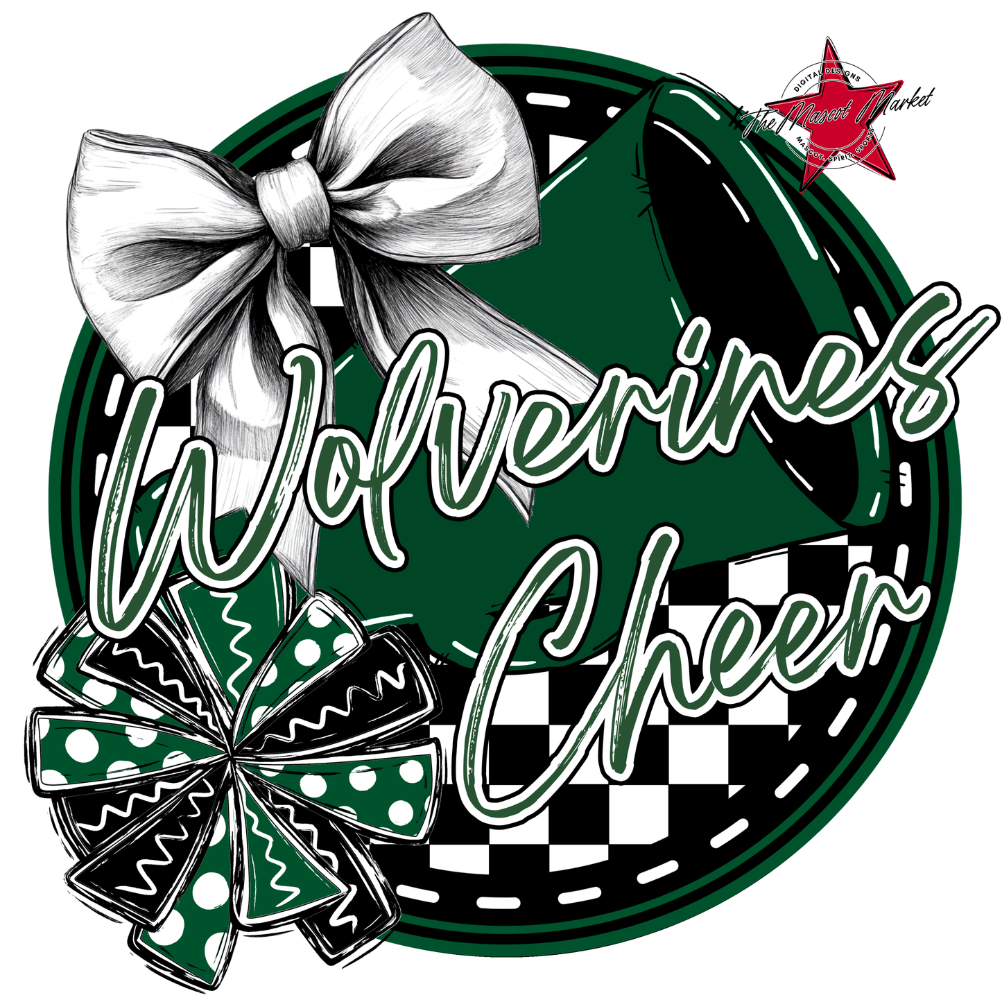 Wolverines Circle Cheer Design-Green