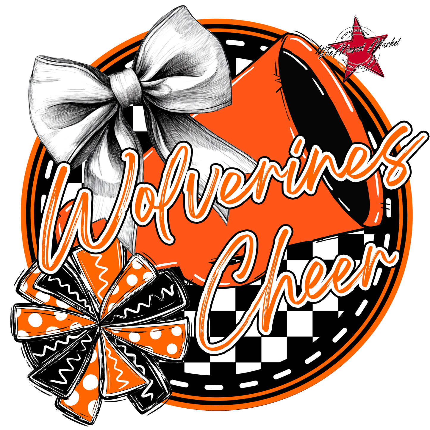 Wolverines Circle Cheer Design-Orange