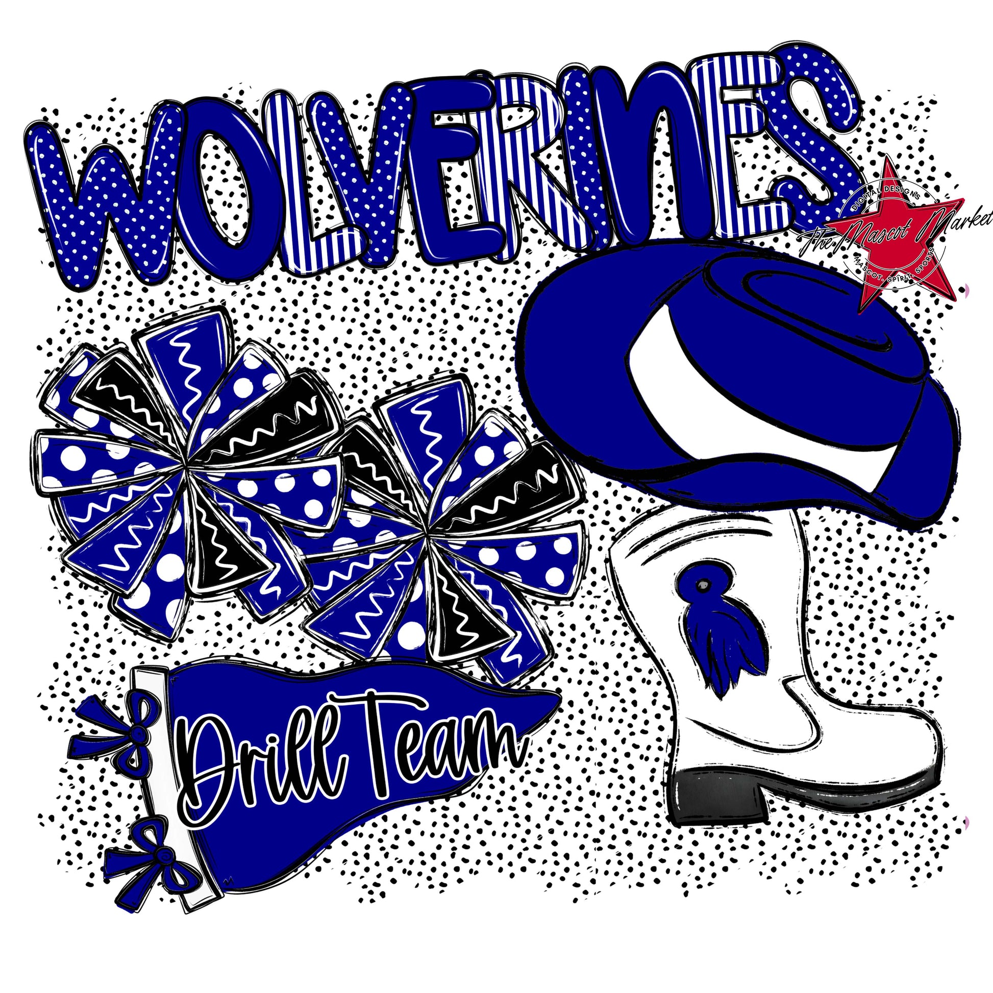 Wolverines Drillteam Spirit-Blue