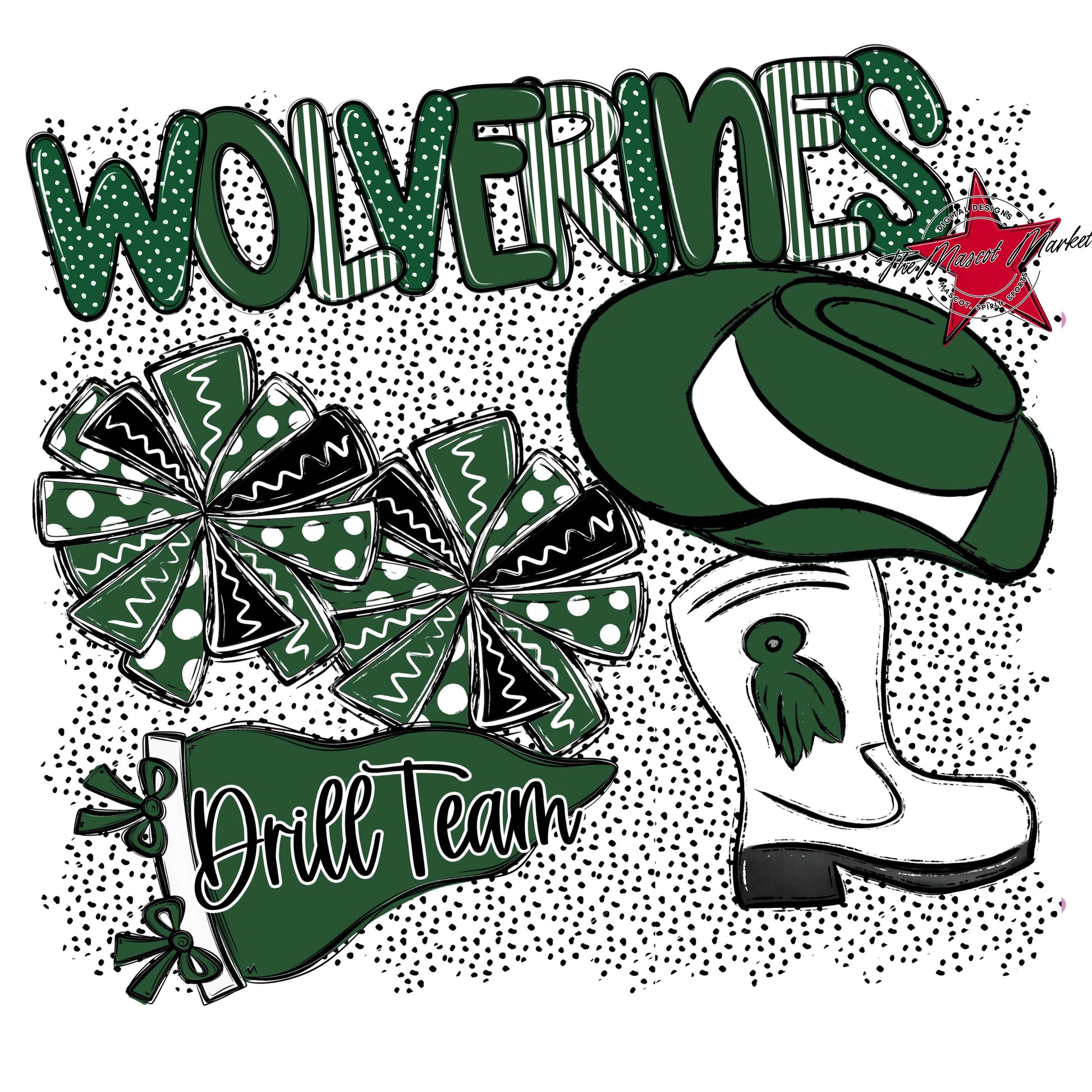 Wolverines Drillteam Spirit-Green