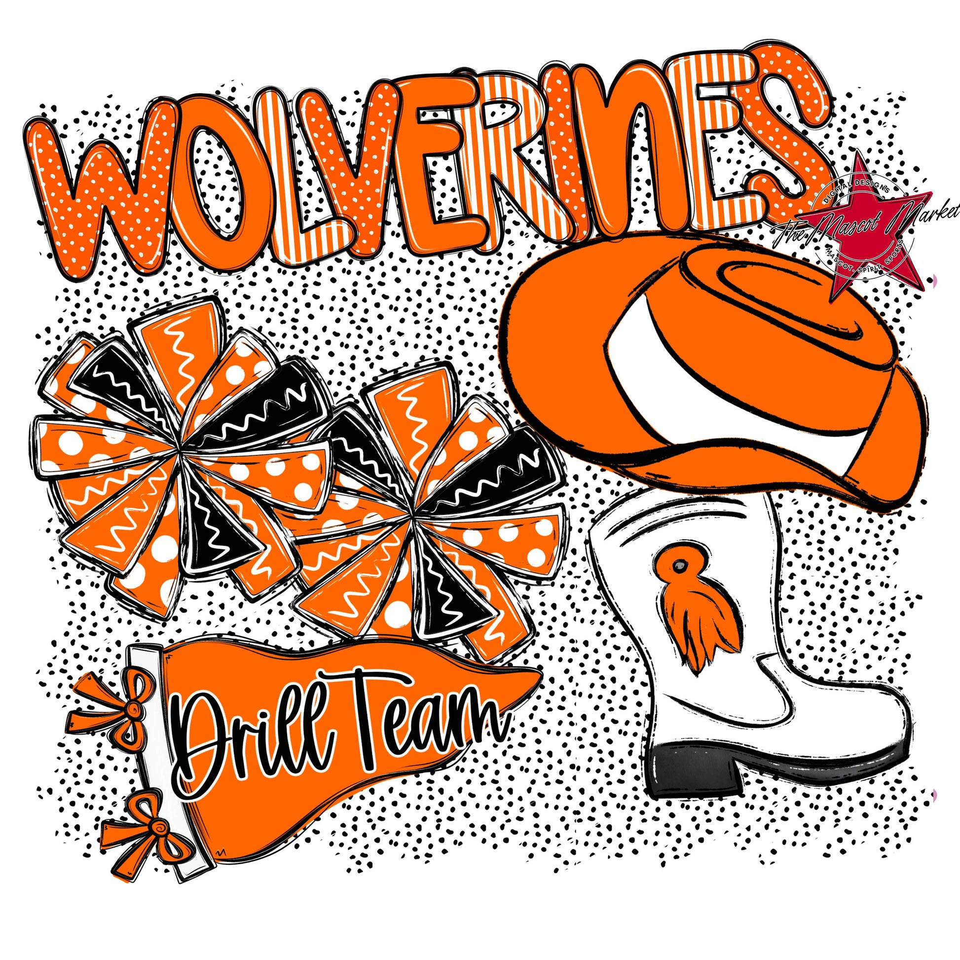 Wolverines Drillteam Spirit-Orange