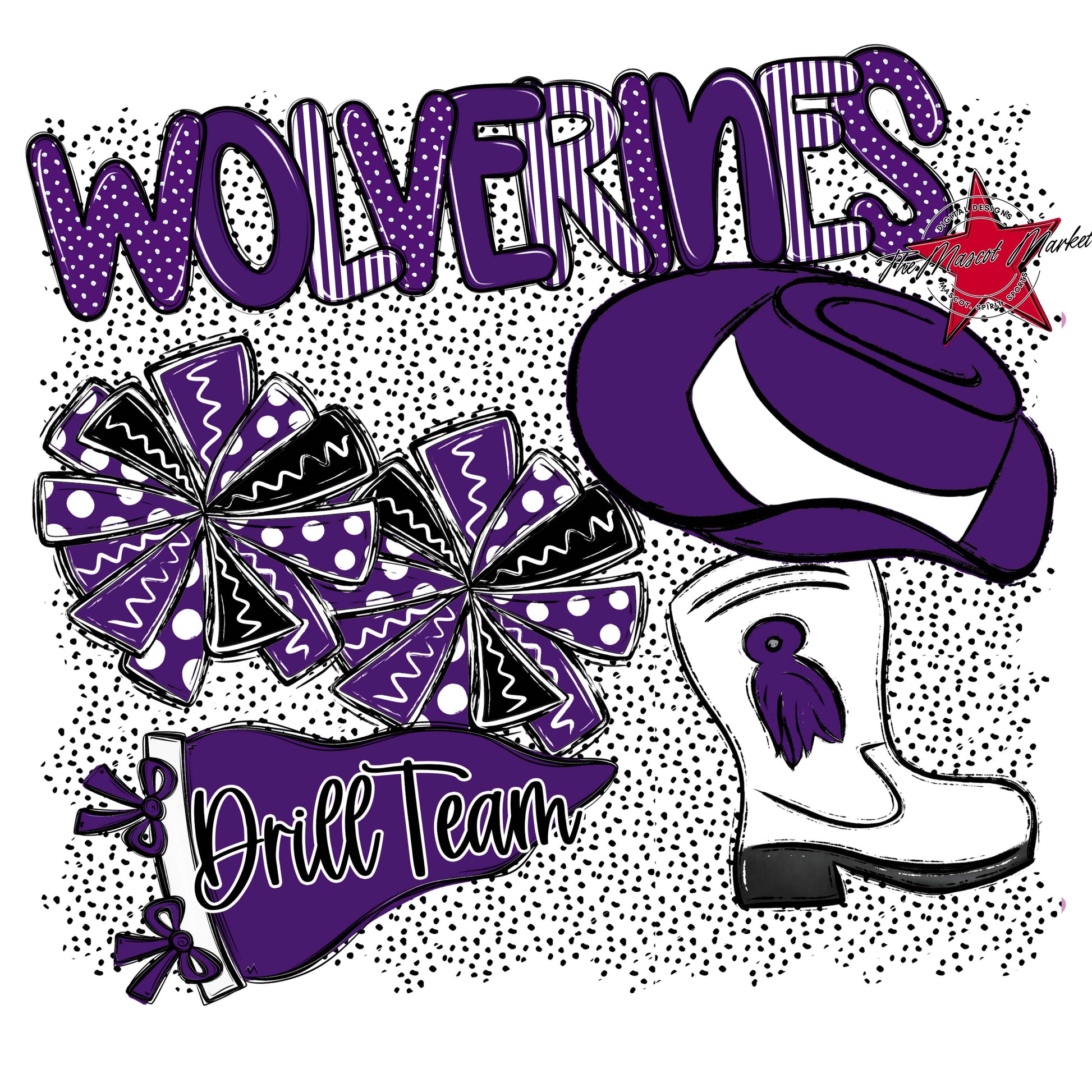 Wolverines Drillteam Spirit-Purple