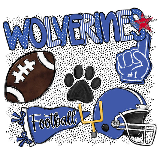 Wolverines Football Spirit-Off Blue