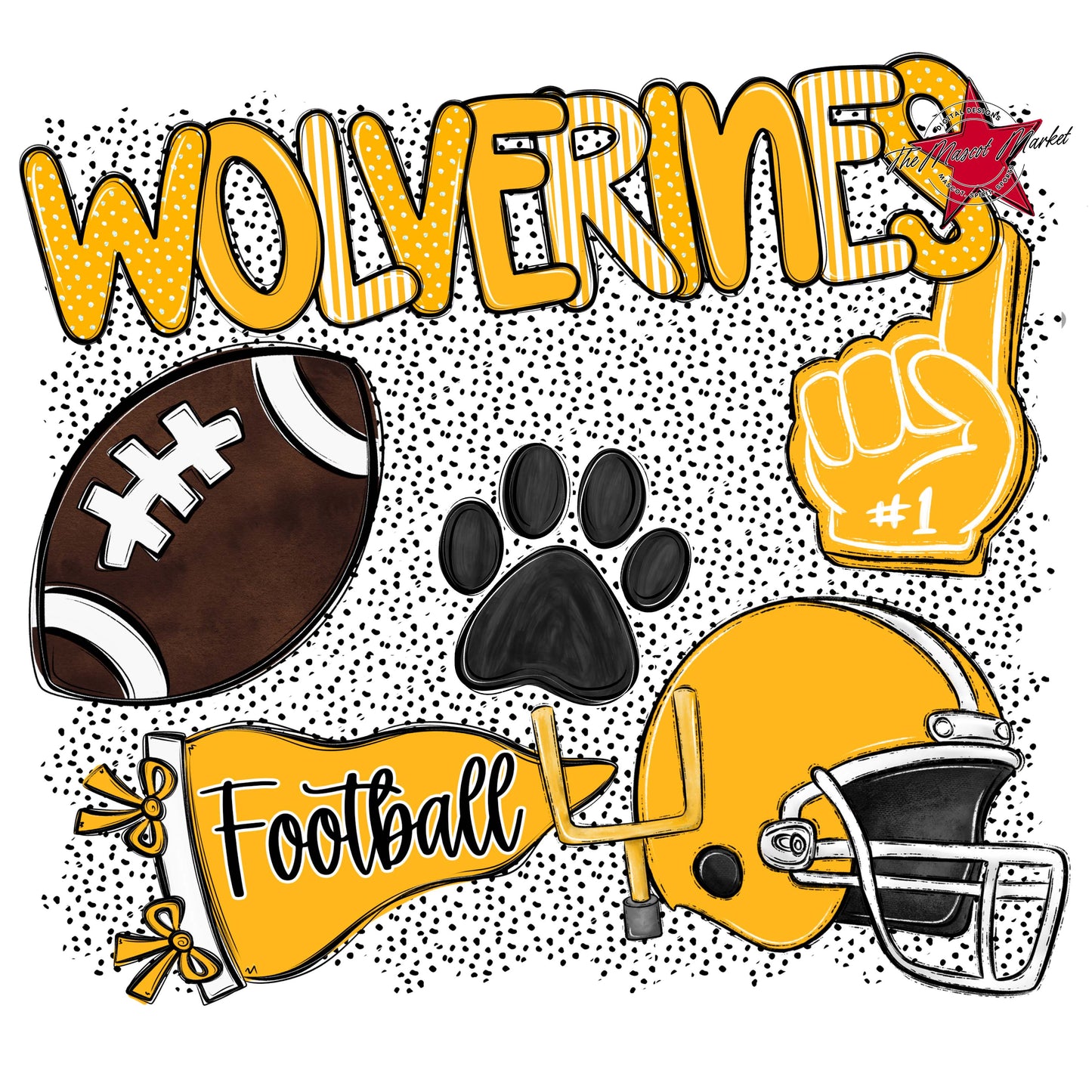 Wolverines Football Spirit-Yellow