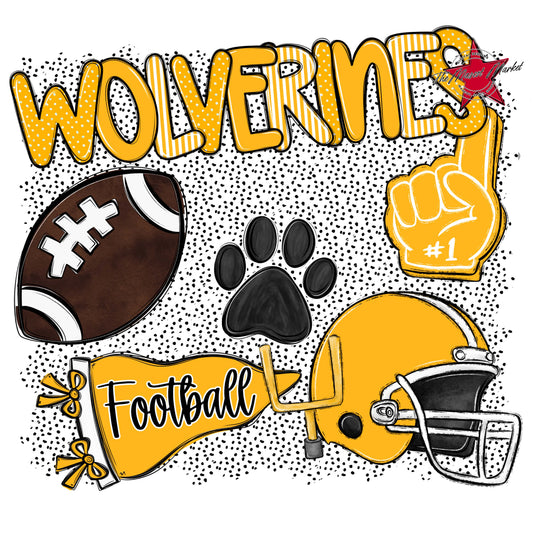 Wolverines Football Spirit-Yellow