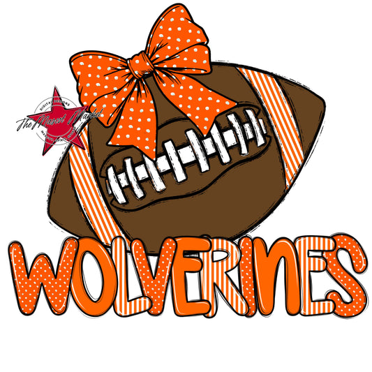 Wolverines Football Spirit Design-Orange