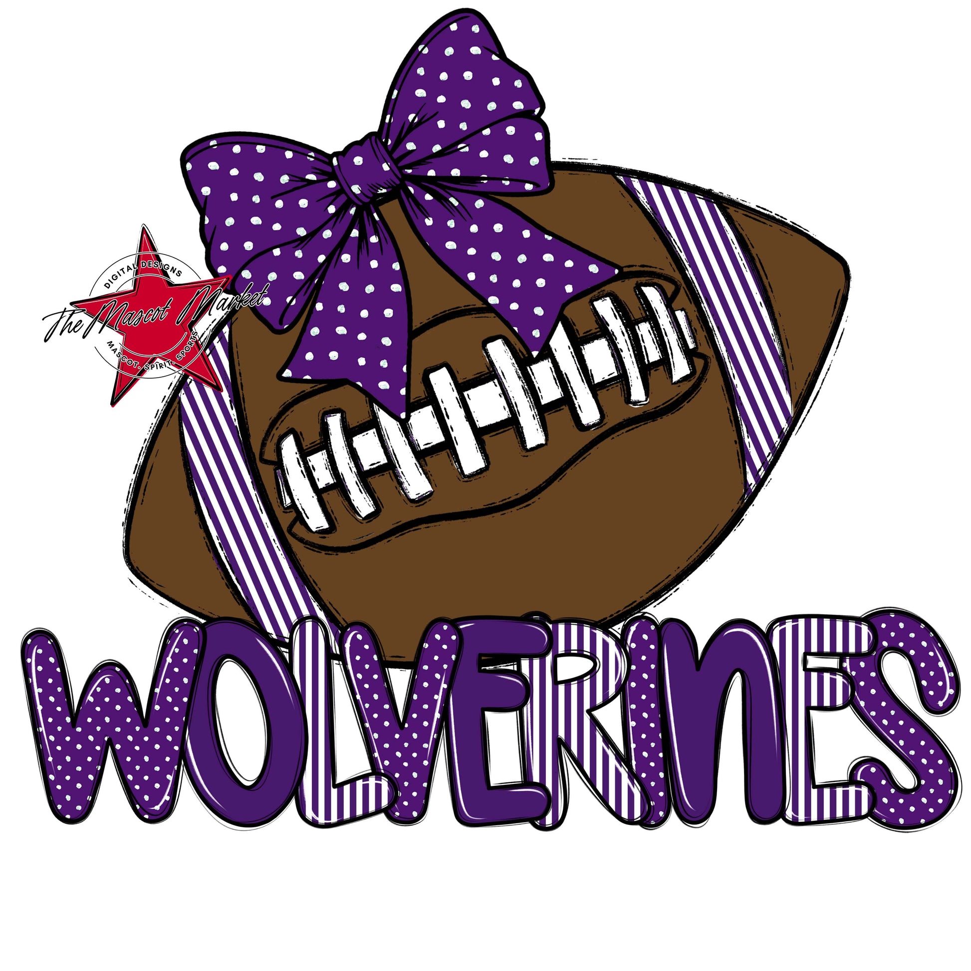 Wolverines Football Spirit Design-Purple
