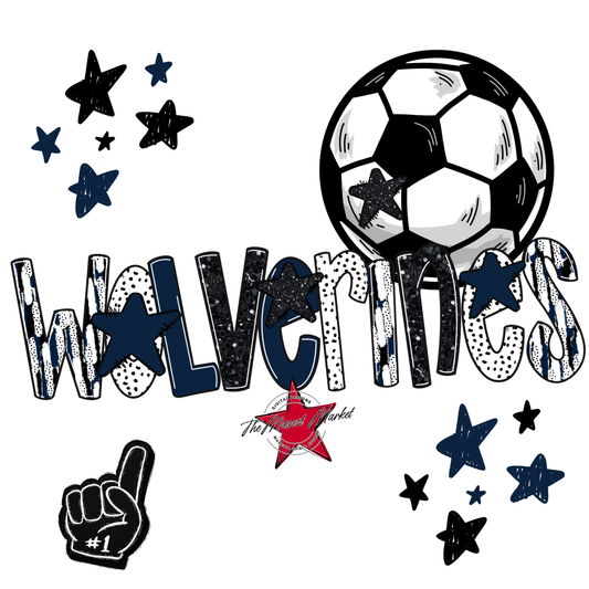 Wolverines Soccer Scrape-Navy