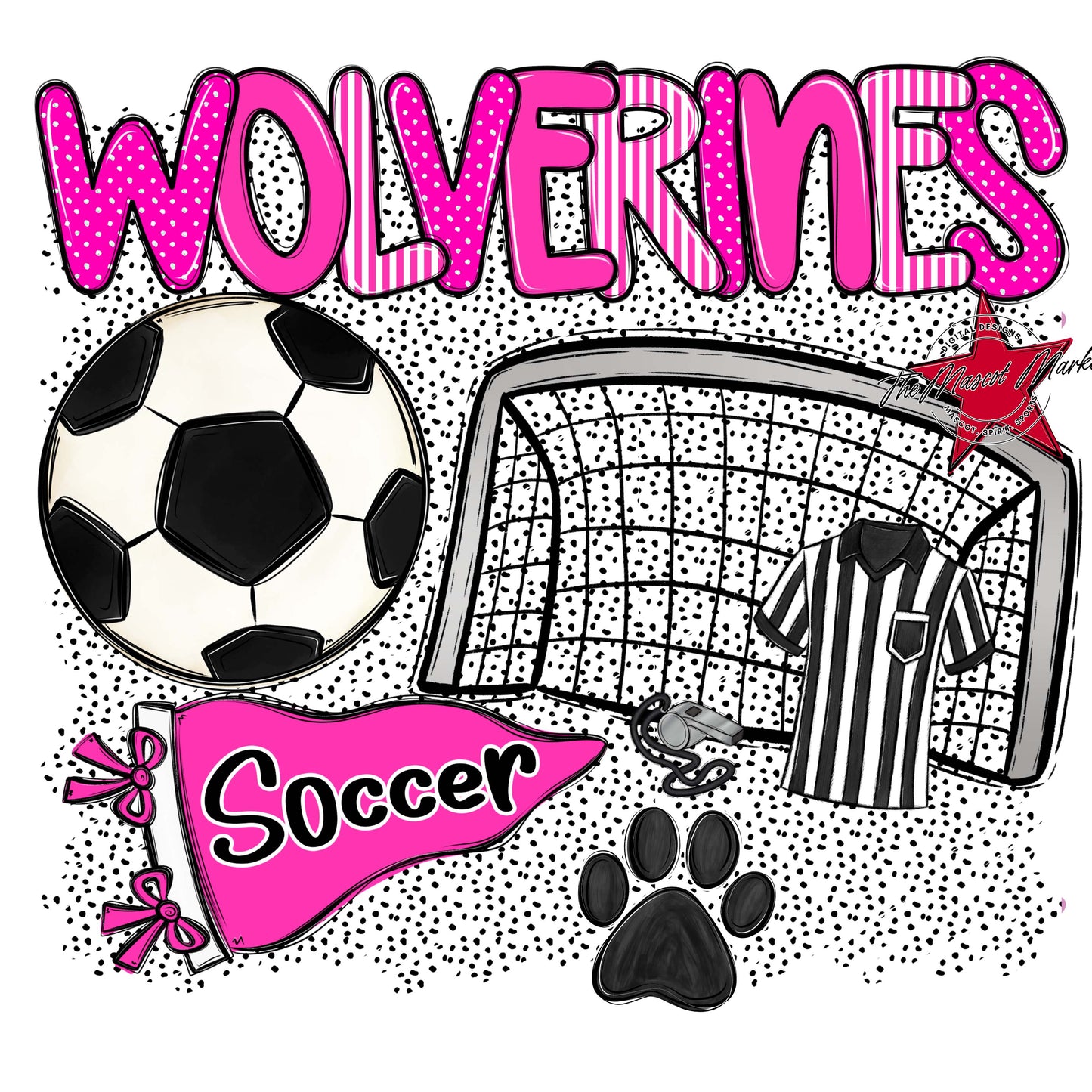 Wolverines Soccer Spirit-Pink