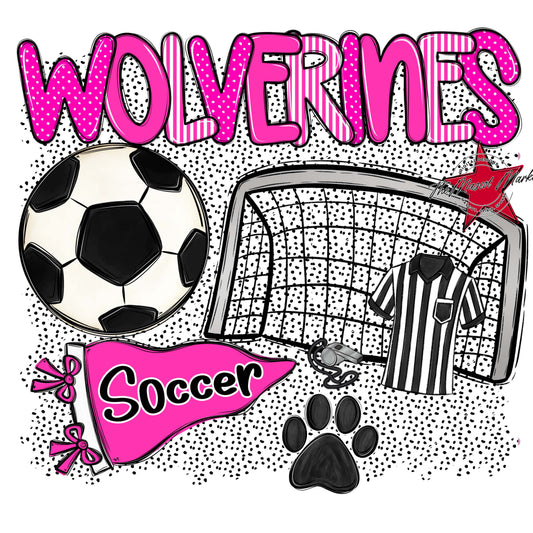 Wolverines Soccer Spirit-Pink