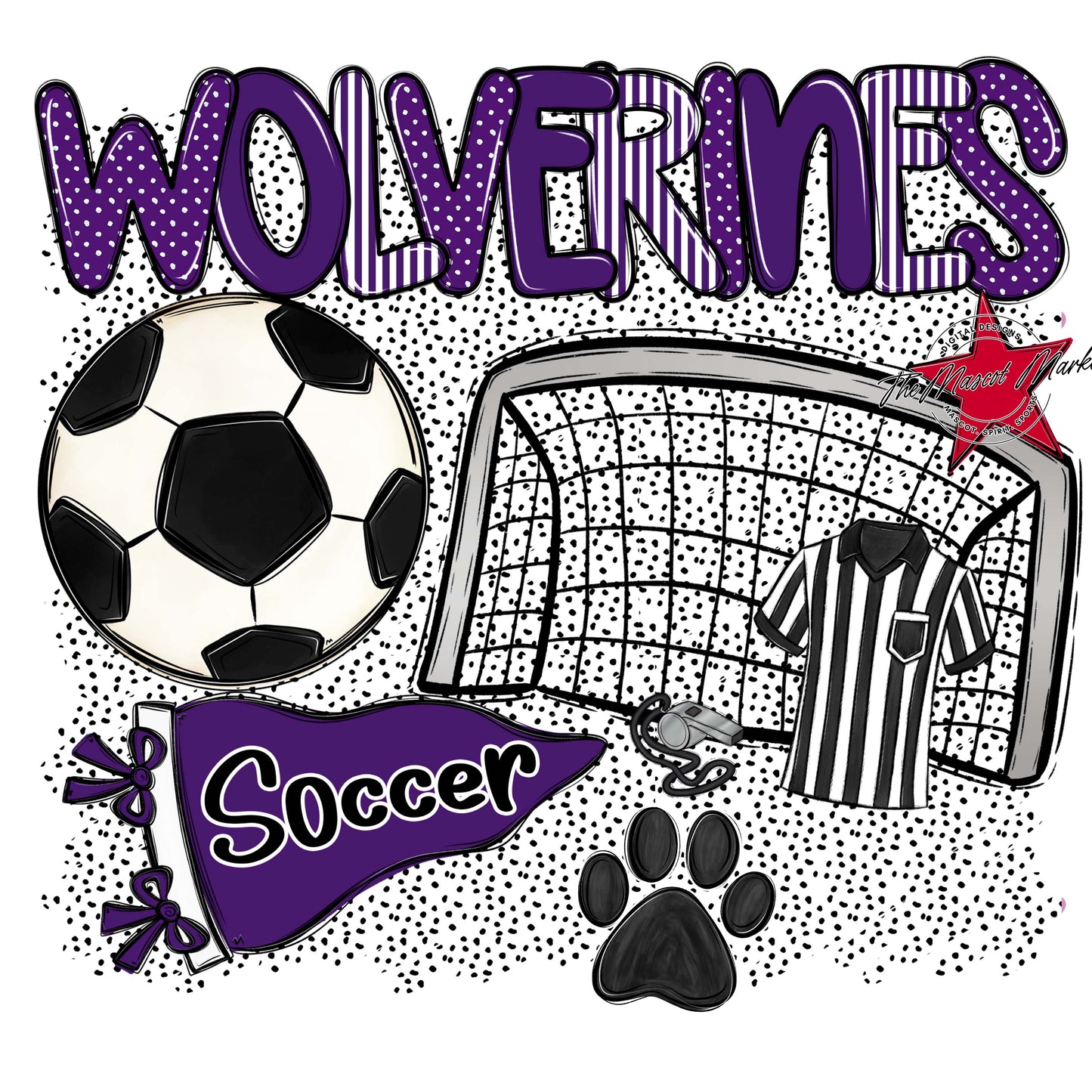 Wolverines Soccer Spirit-Purple