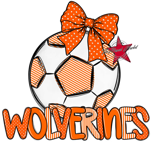 Wolverines Soccer Spirit Design-Orange