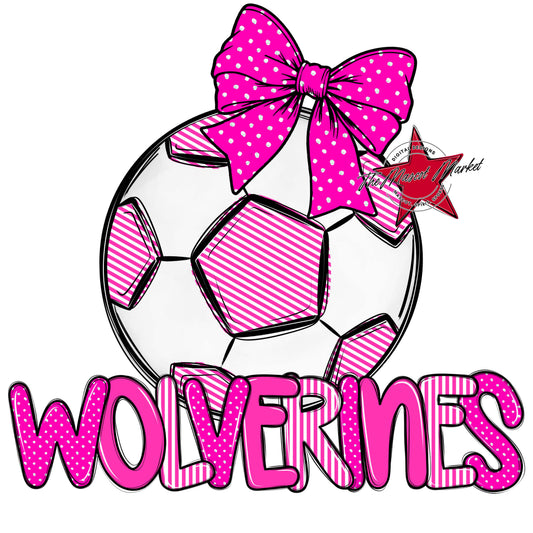 Wolverines Soccer Spirit Design-Pink