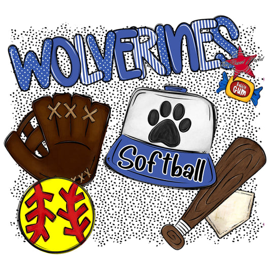 Wolverines Softball Spirit-Off Blue