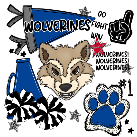 Wolverines Spirit Design-Off Blue