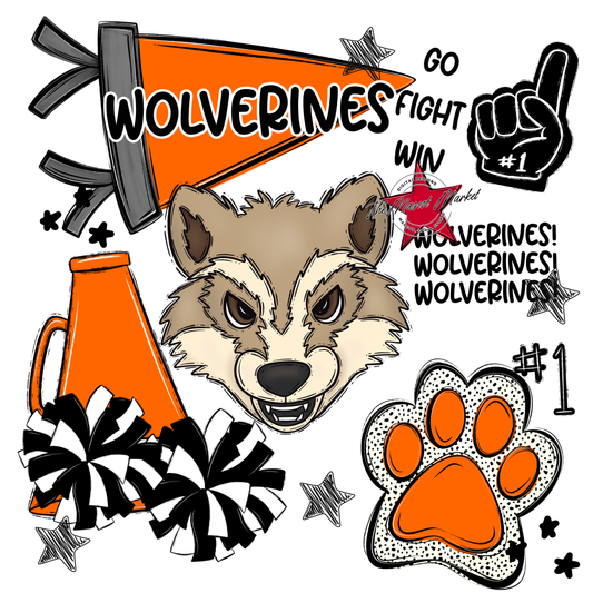 Wolverines Spirit Design-Orange
