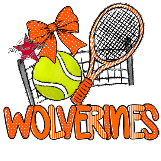 Wolverines Tennis Spirit Design-Orange