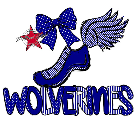 Wolverines Track Spirit Design-Blue