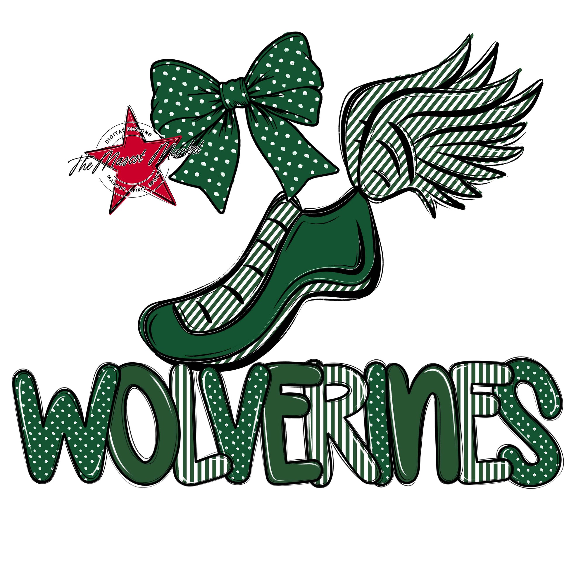 Wolverines Track Spirit Design-Green