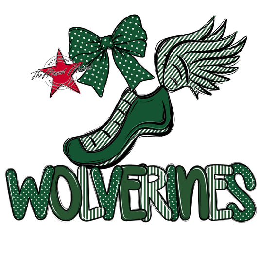 Wolverines Track Spirit Design-Green