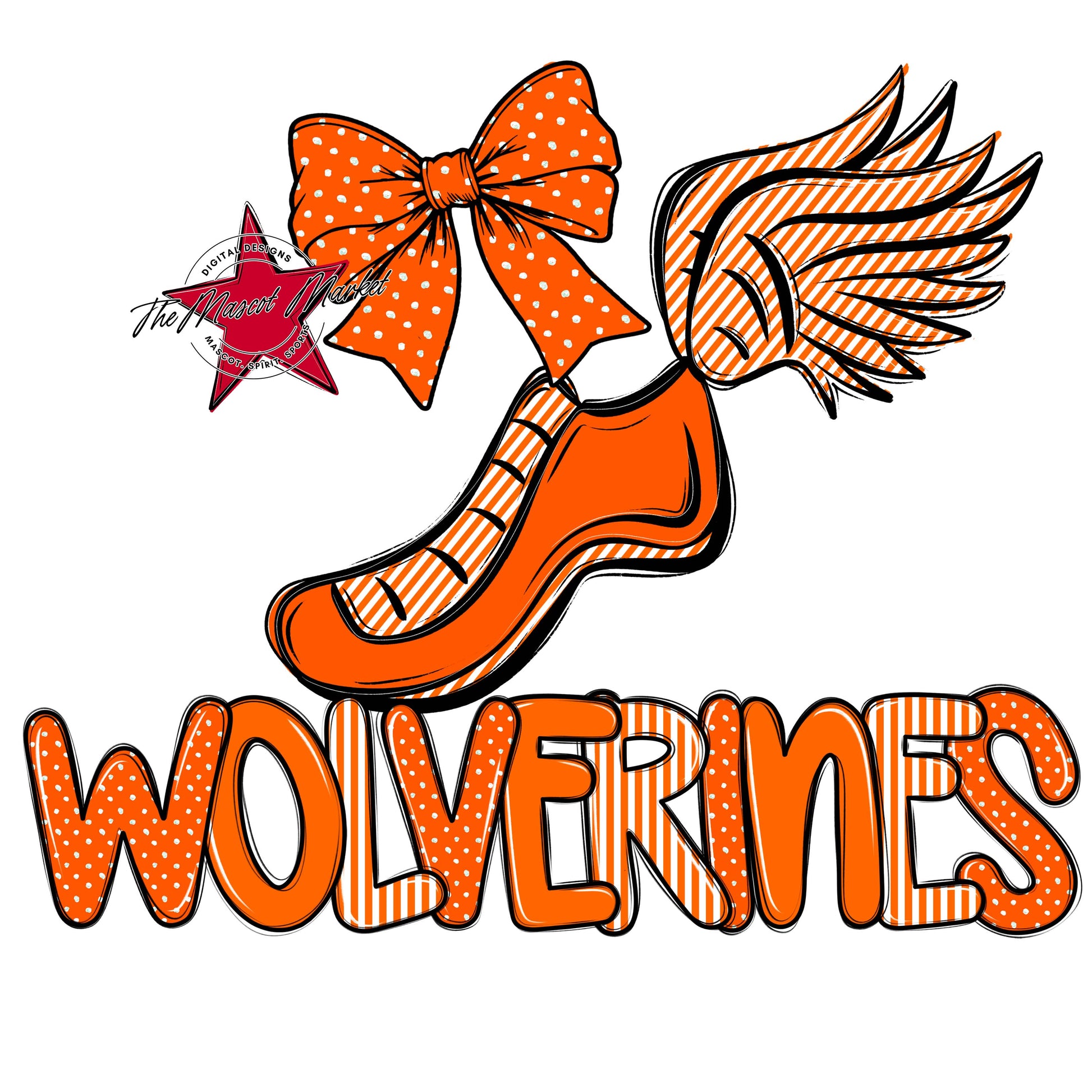 Wolverines Track Spirit Design-Orange