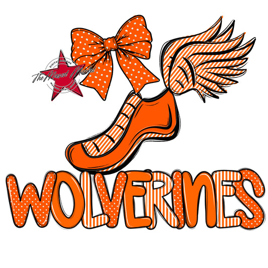 Wolverines Track Spirit Design-Orange