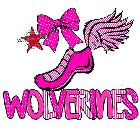 Wolverines Track Spirit Design-Pink