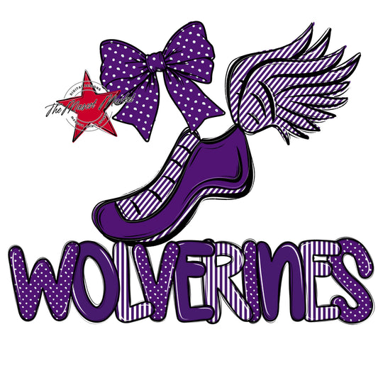 Wolverines Track Spirit Design-Purple