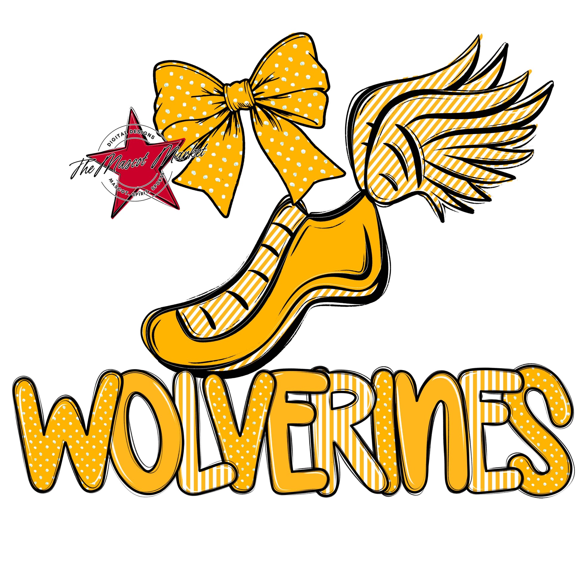 Wolverines Track Spirit Design-Yellow