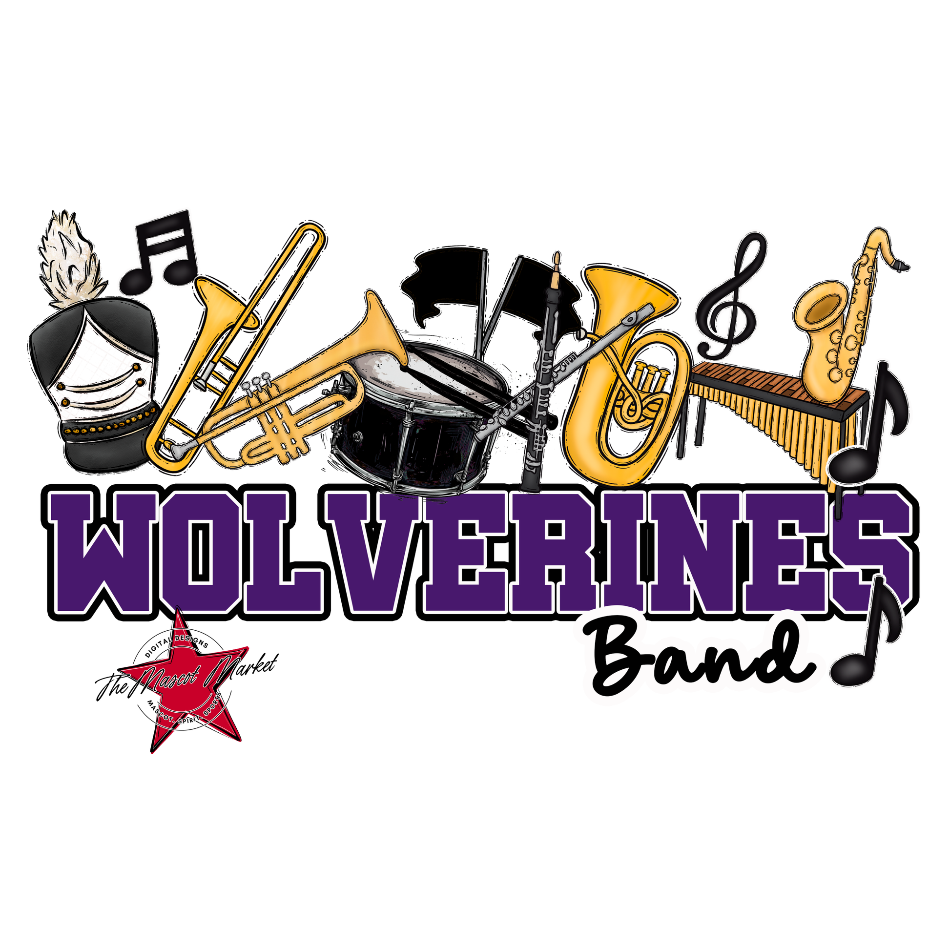 Wolverines Varsity Band-Purple