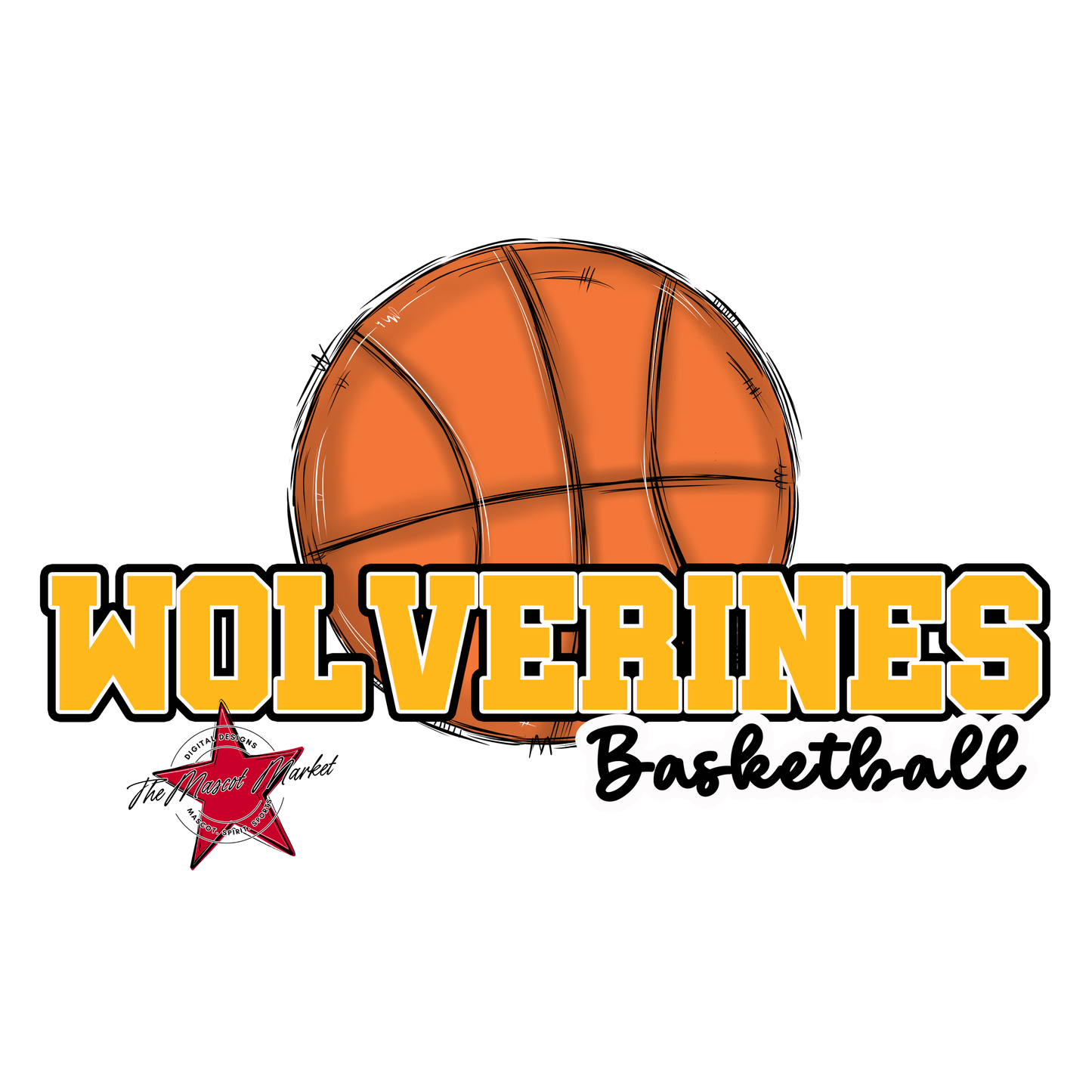 Wolverines Varsity Basketball-Yellow