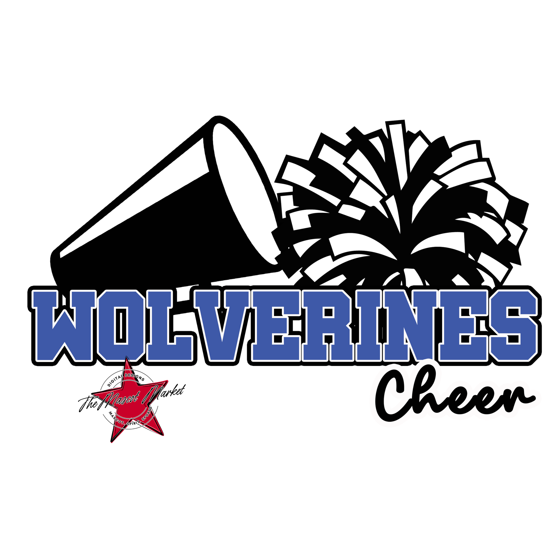 Wolverines Varsity Cheer-Off Blue