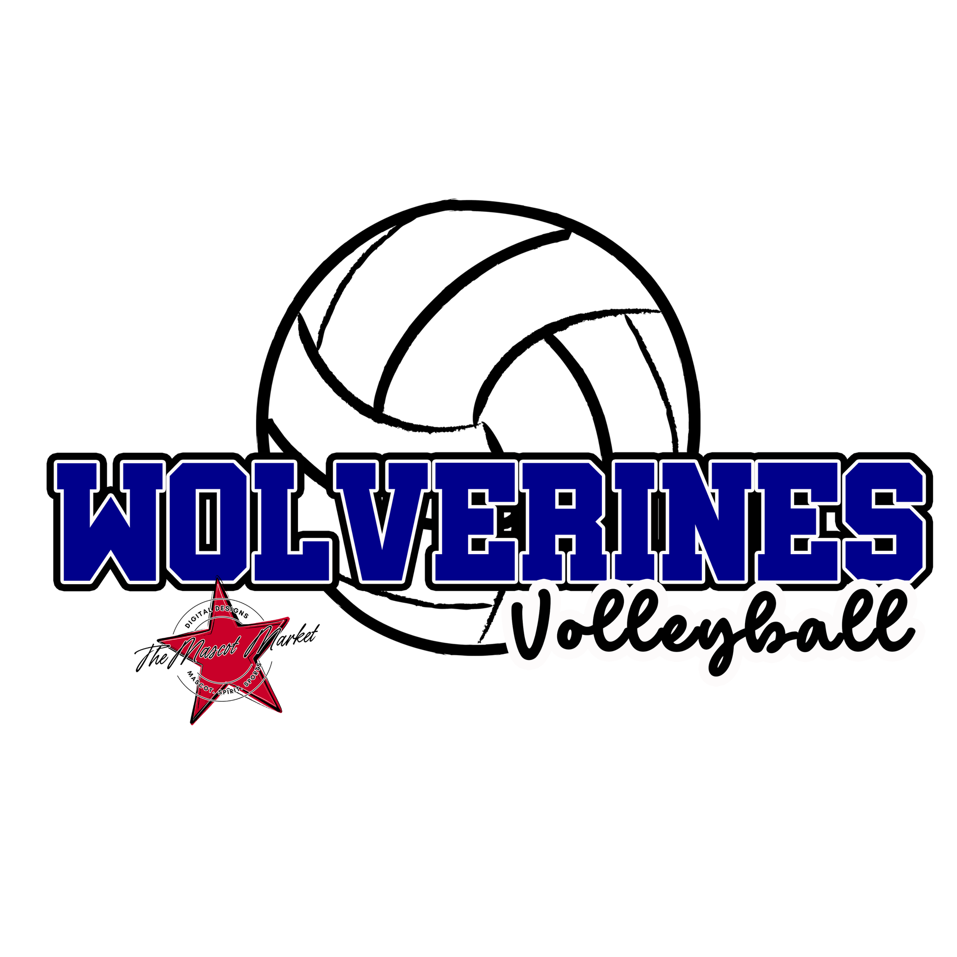 Wolverines Varsity Volleyball-Blue
