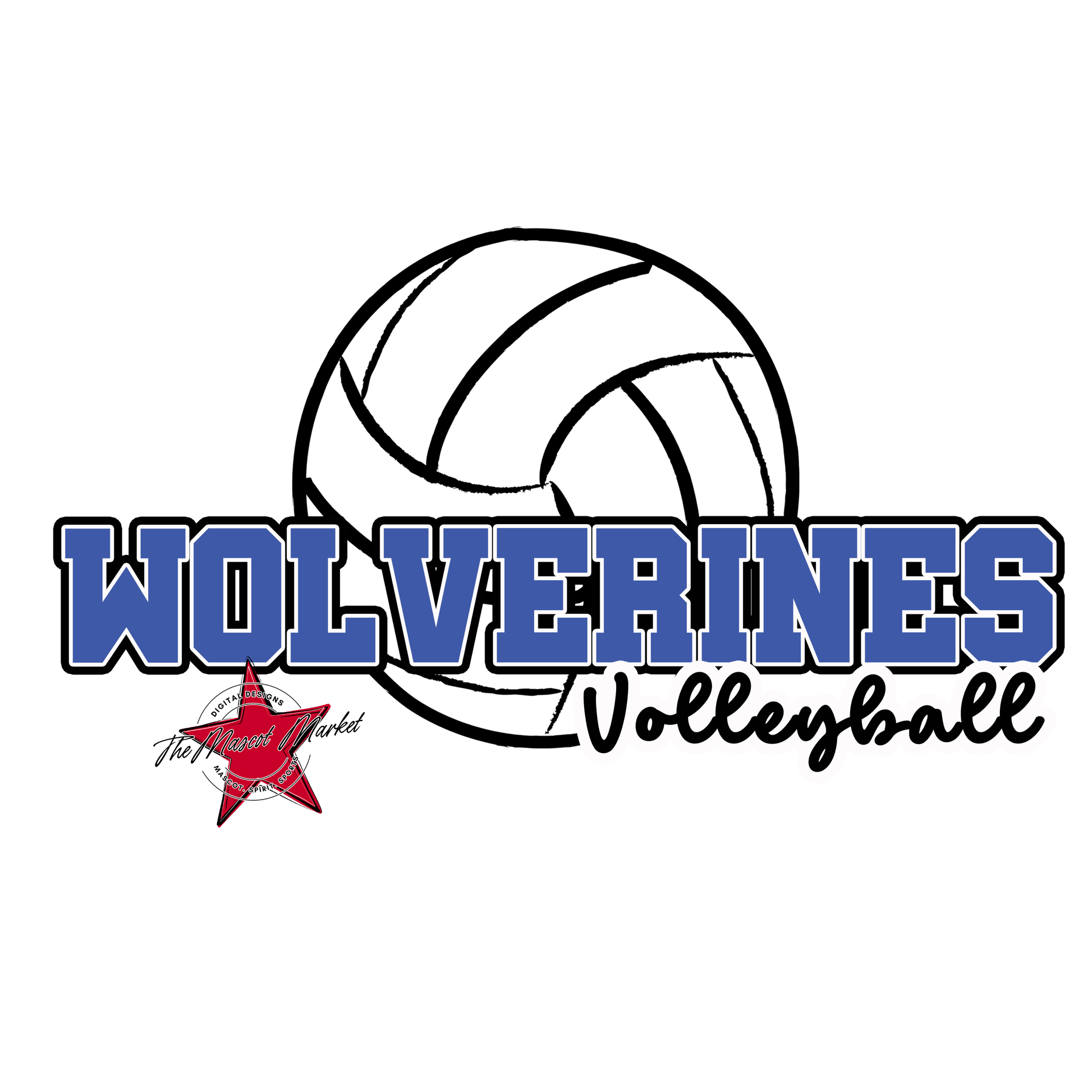 Wolverines Varsity Volleyball-Off Blue
