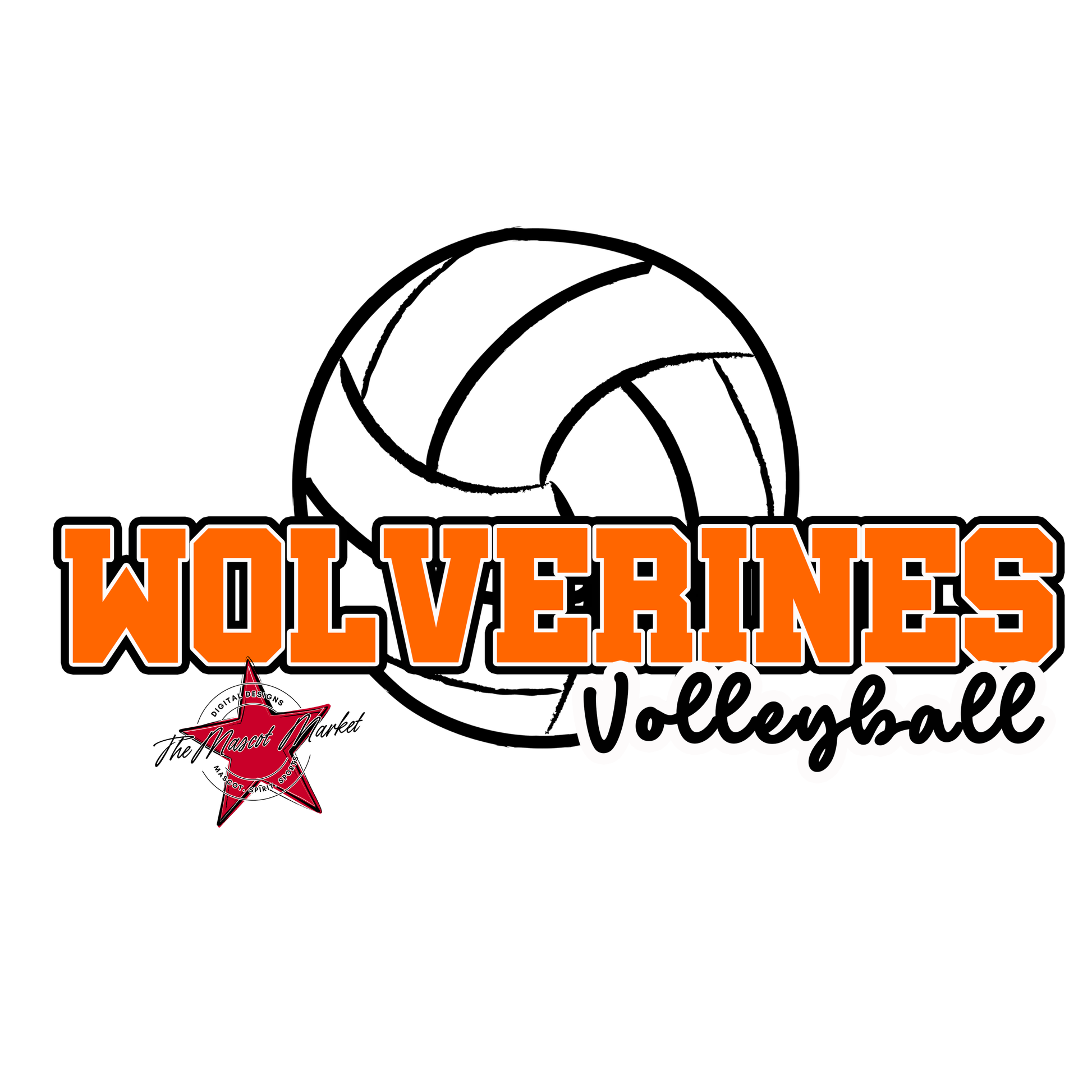 Wolverines Varsity Volleyball-Orange