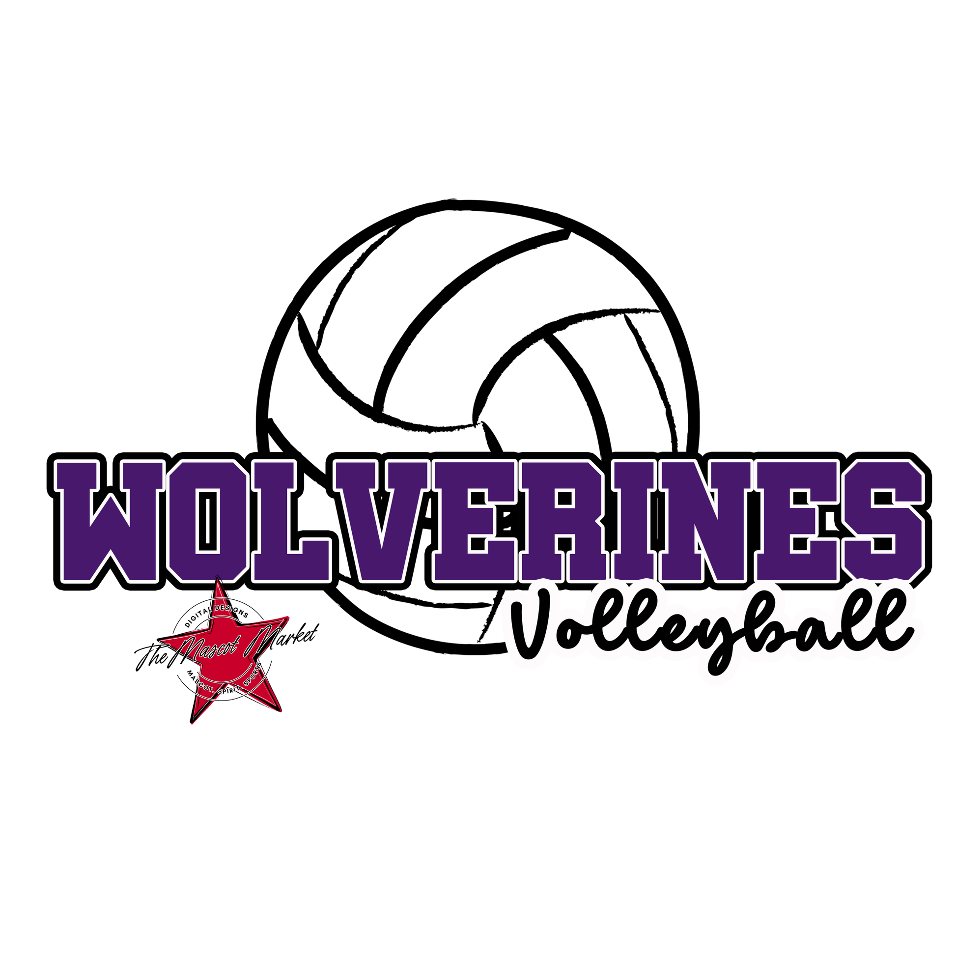 Wolverines Varsity Volleyball-Purple
