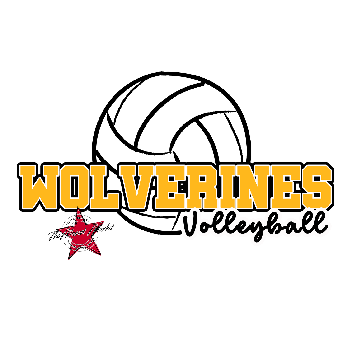 Wolverines Varsity Volleyball-Yellow