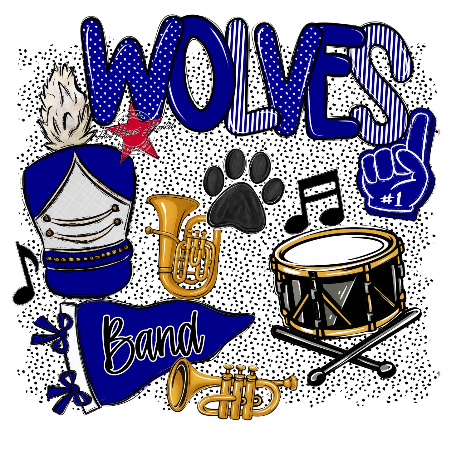 Wolves Band Spirit-Blue
