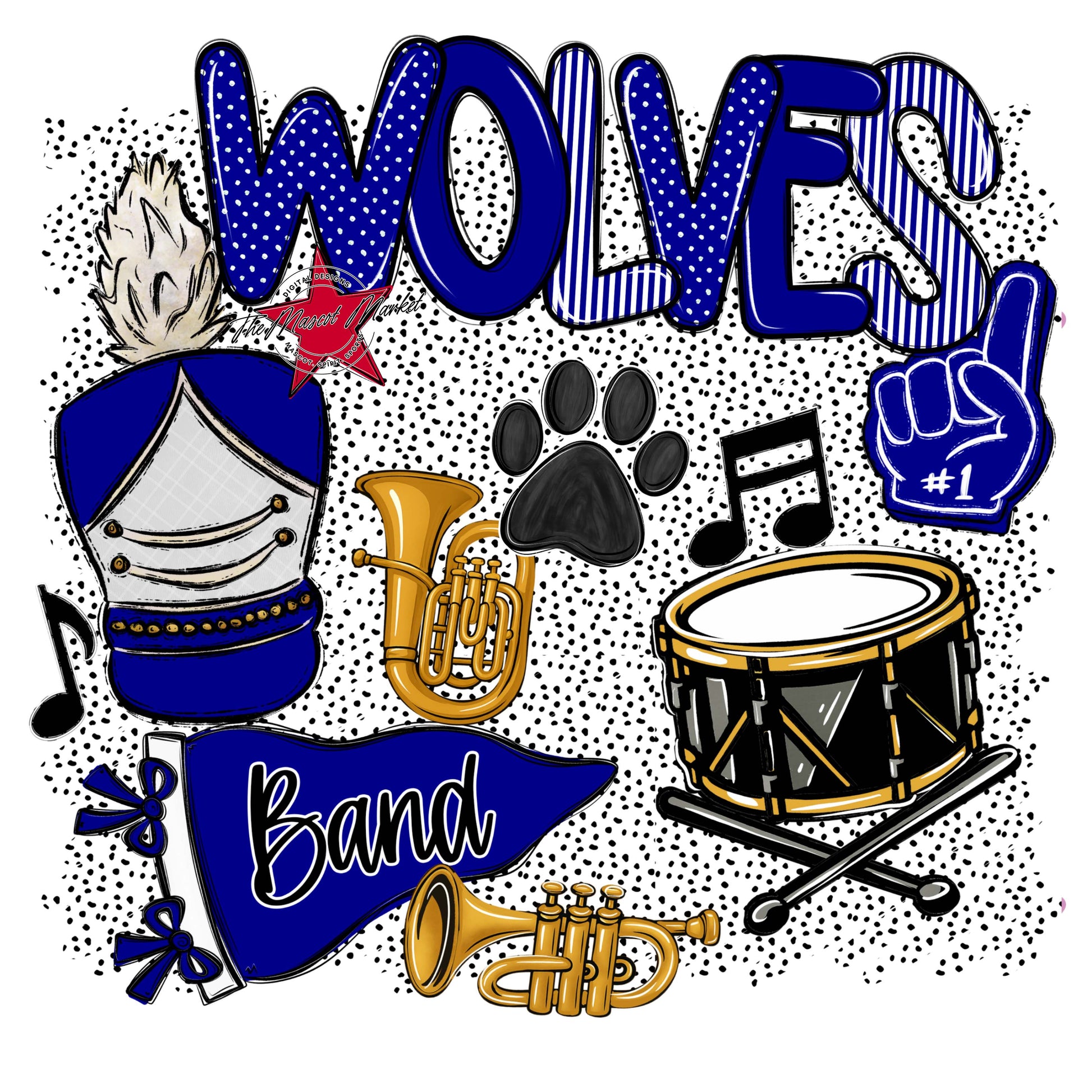 Wolves Band Spirit-Blue