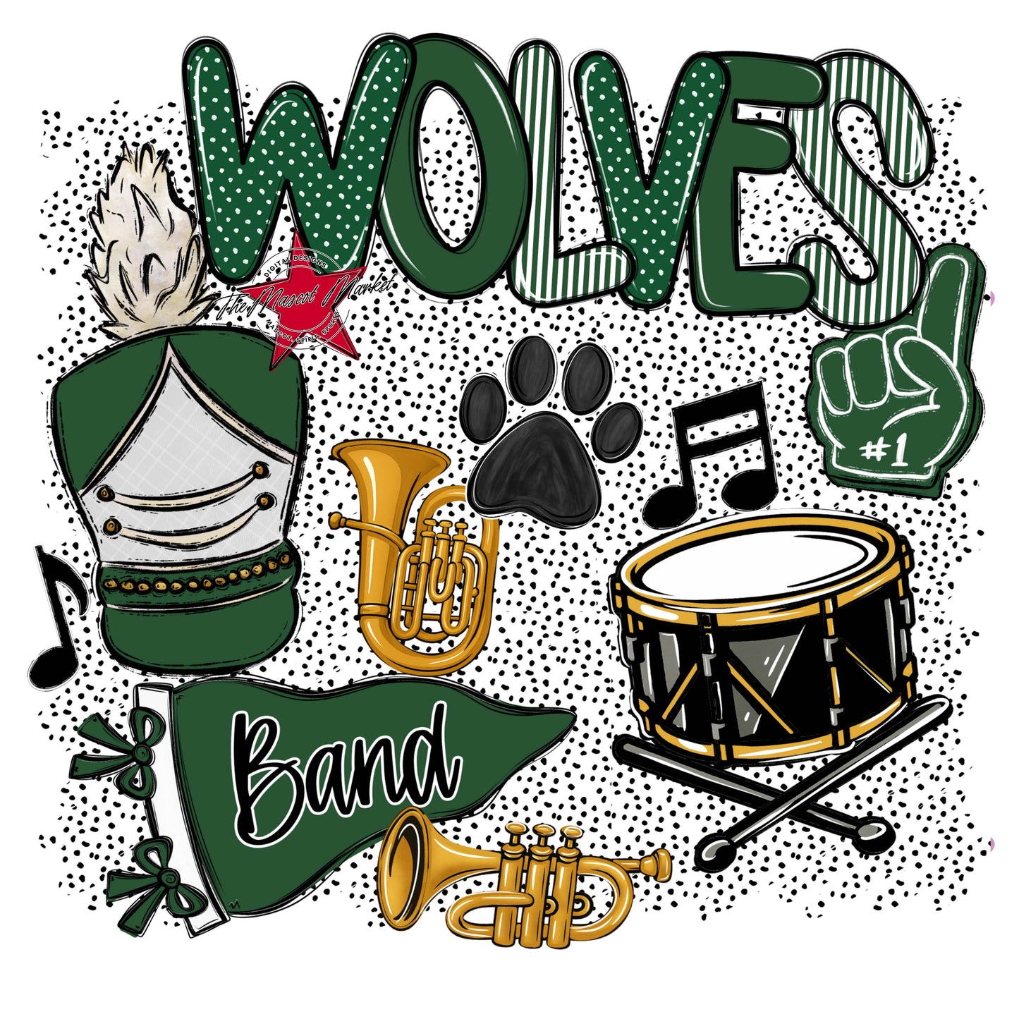 Wolves Band Spirit-Green