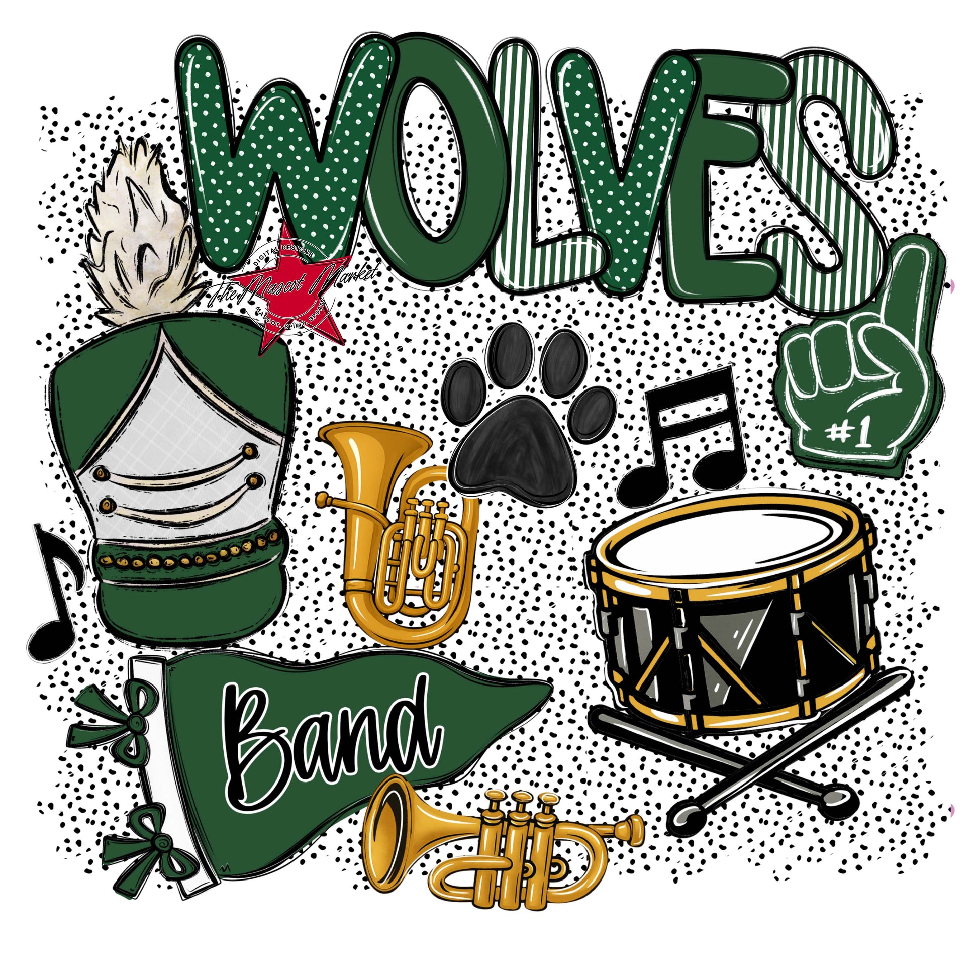 Wolves Band Spirit-Green