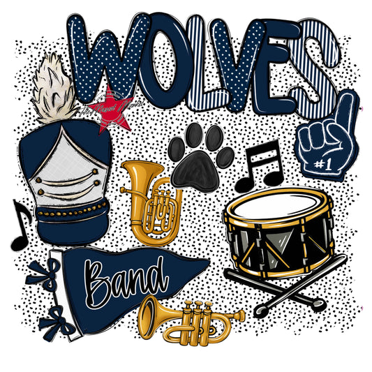 Wolves Band Spirit-Navy