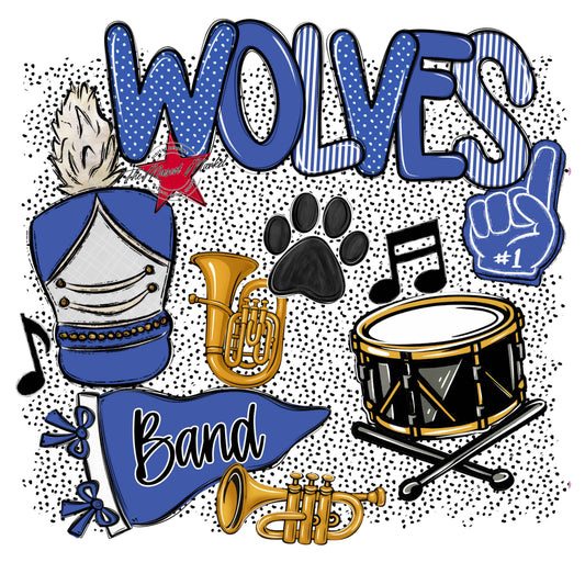 Wolves Band Spirit-Off Blue