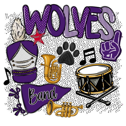 Wolves Band Spirit-Purple