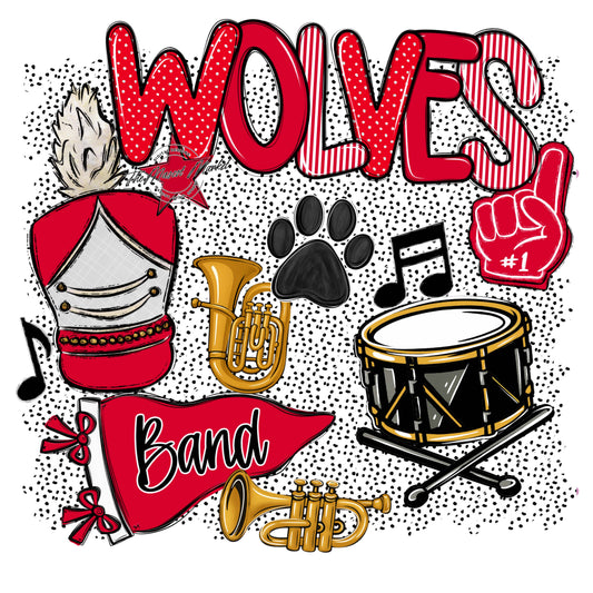 Wolves Band Spirit-Red