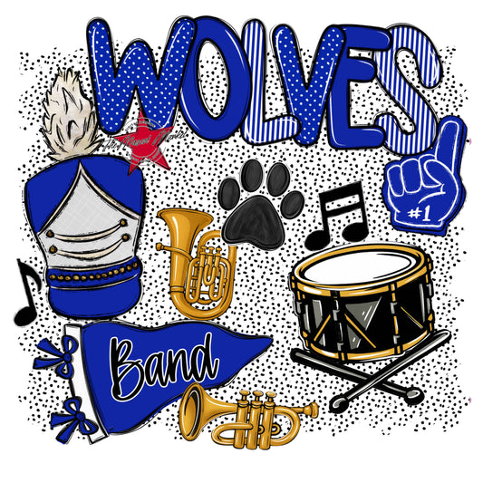 Wolves Band Spirit-Royal Blue